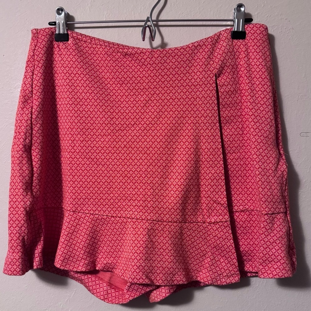 Cabi orange diamond print skort Size 10